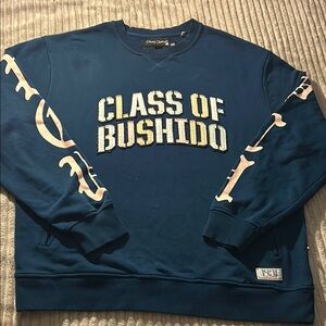 Blue 'Class of Bushido' Sweater PLAY CLOTHS